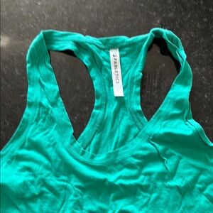 Fabletics Green Racerback Tank Top